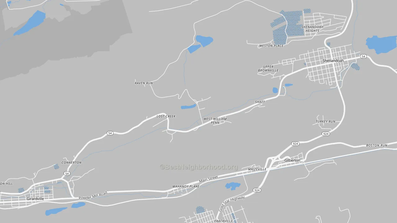 Transit Grade map of Lost Creek, PA