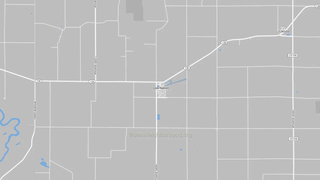 Transit Grade map of Lost Nation, IA
