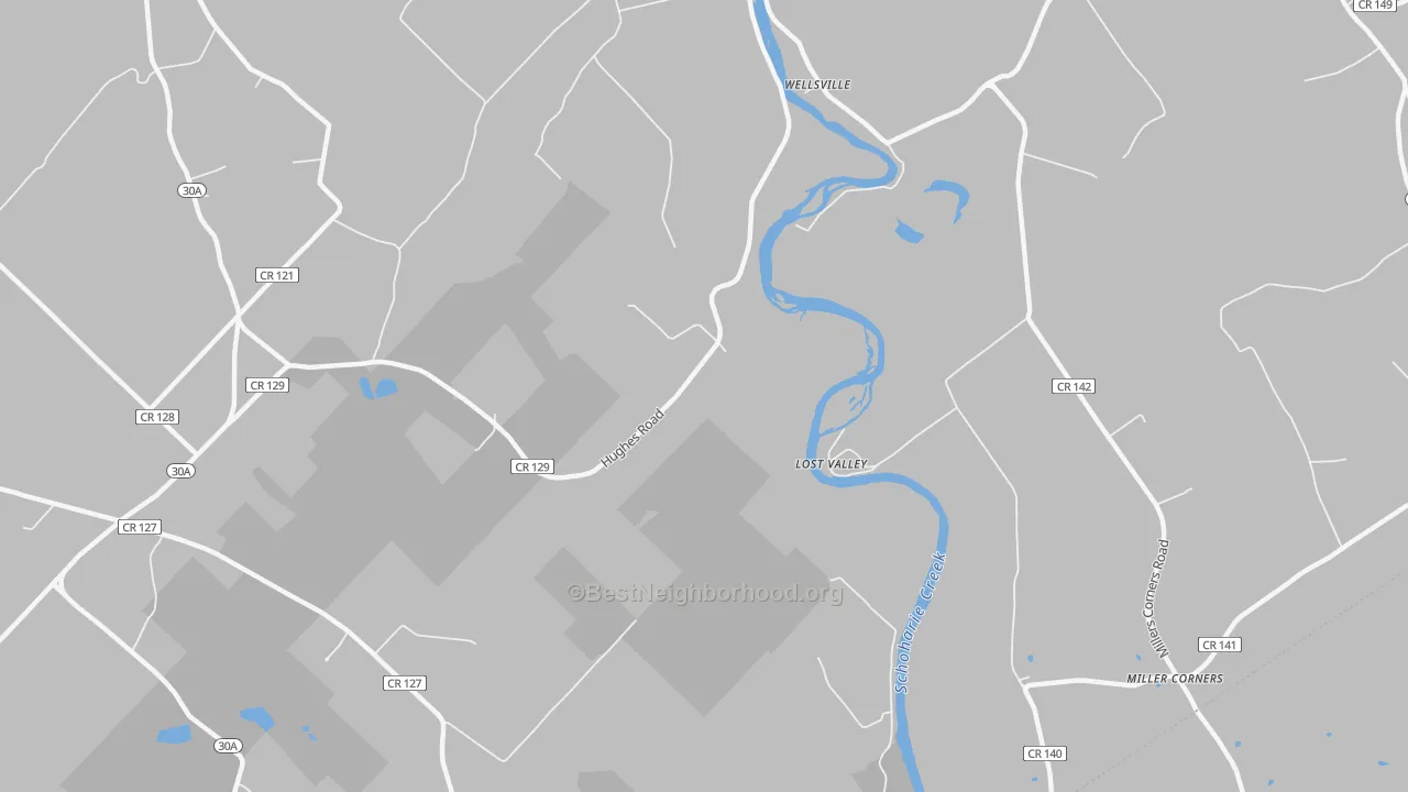 Transit Grade map of Lost Valley, NY