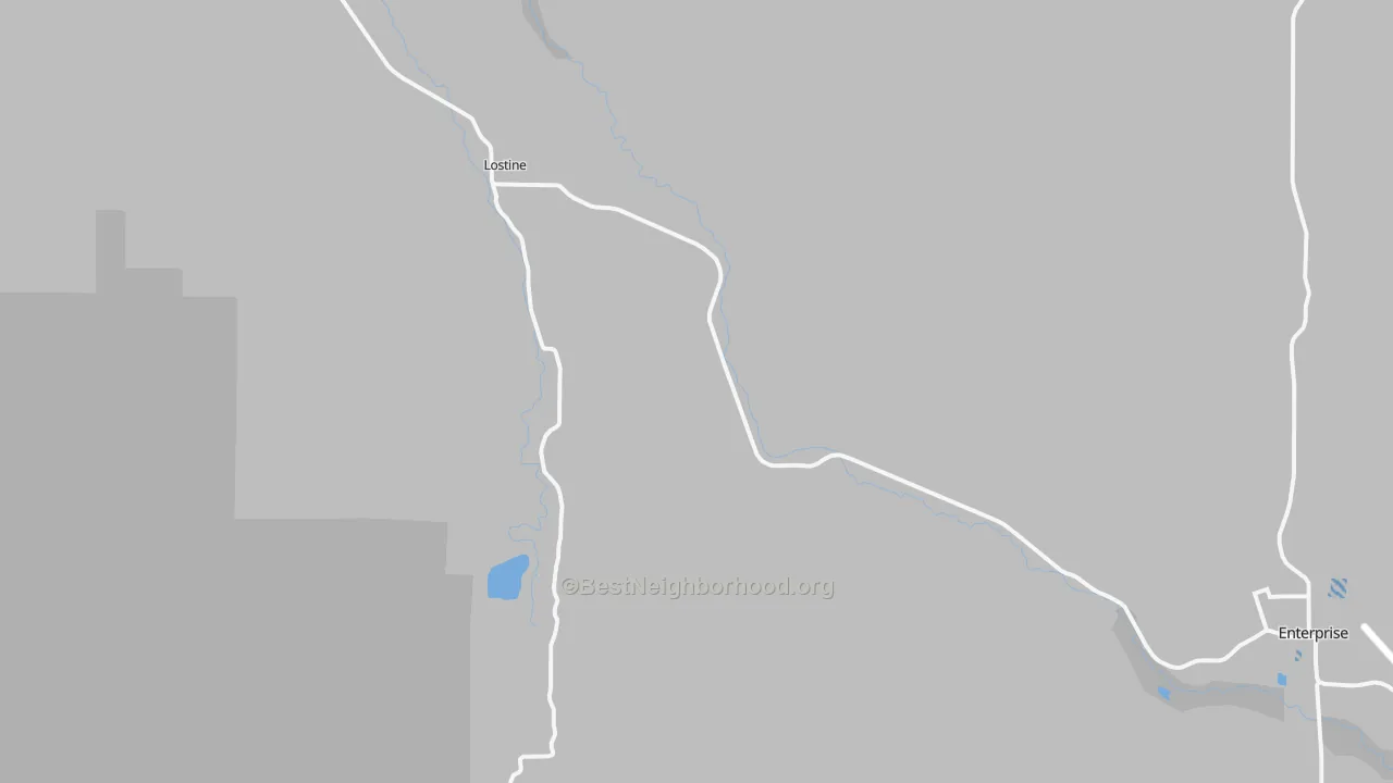 Transit Grade map of Lostine, OR