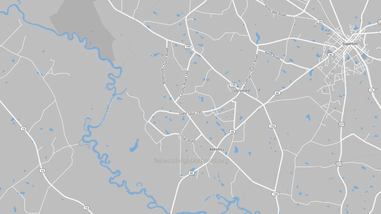 Transit Grade map of Lothair, GA