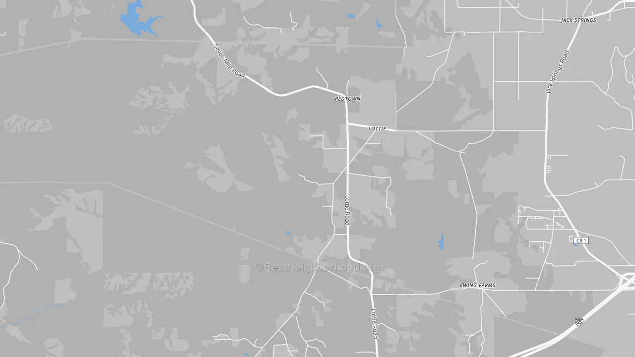 Transit Grade map of Lottie, AL