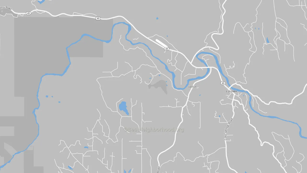 Transit Grade map of Lotus, CA