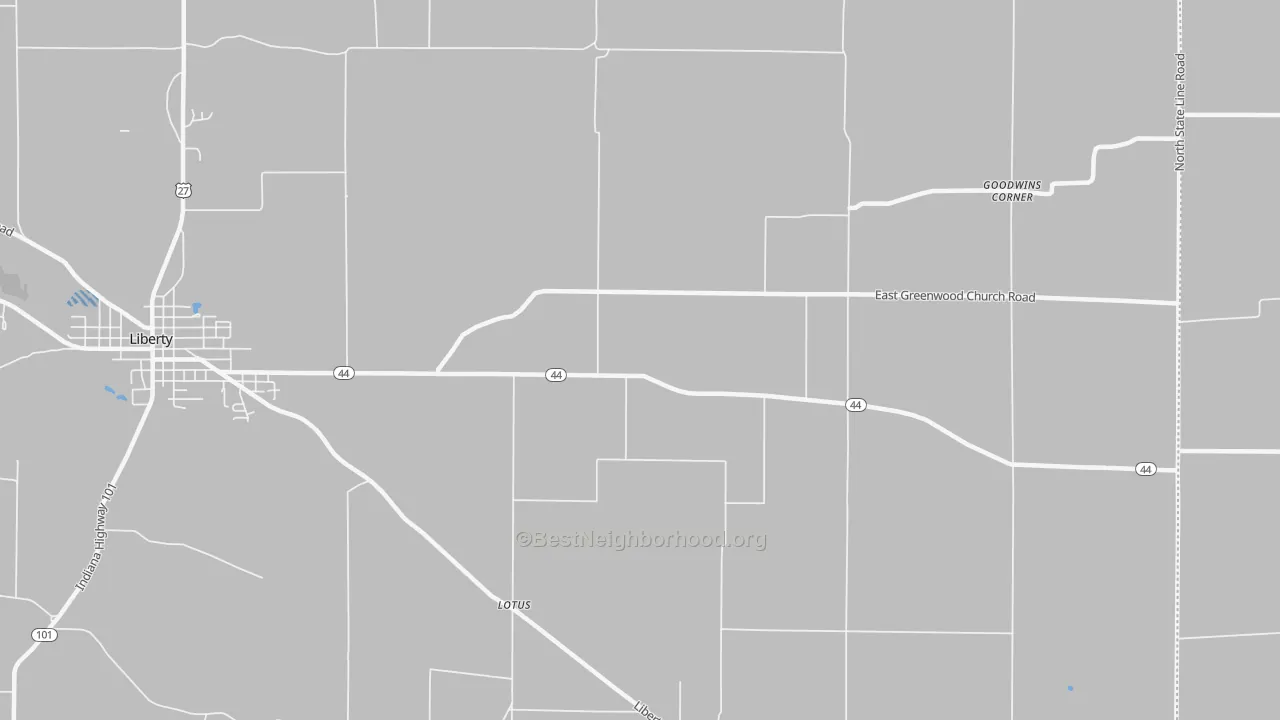 Transit Grade map of Lotus, IN