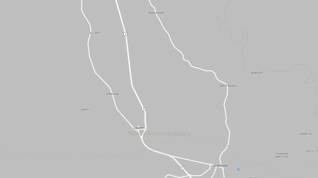 Transit Grade map of Louann, AR