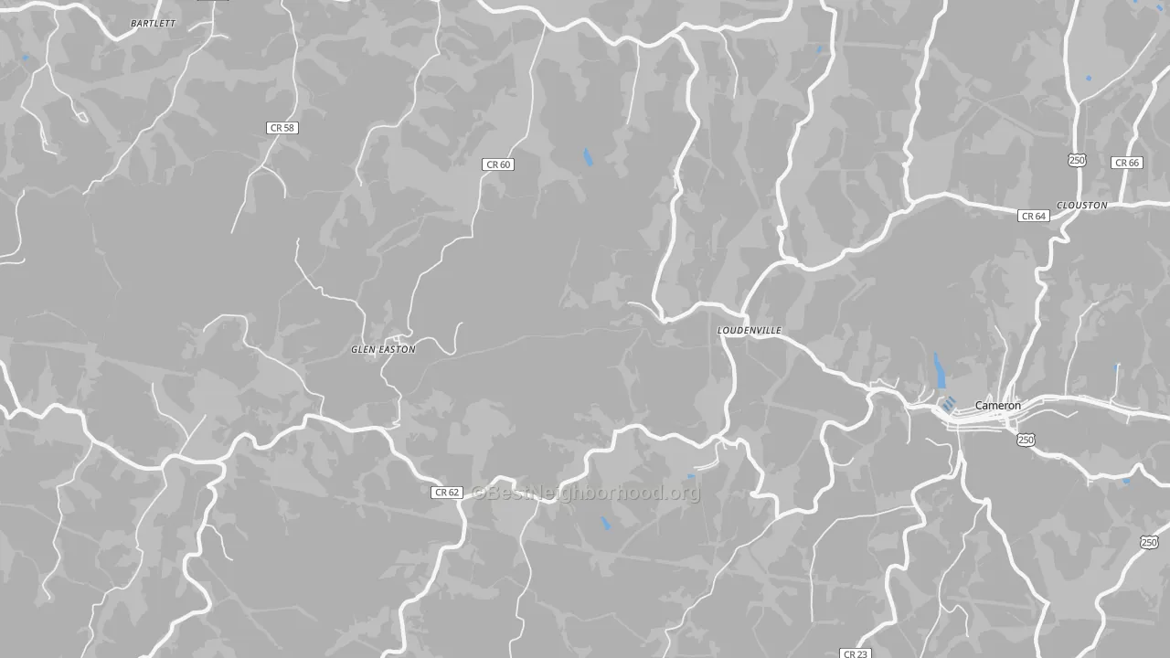 Transit Grade map of Loudenville, WV