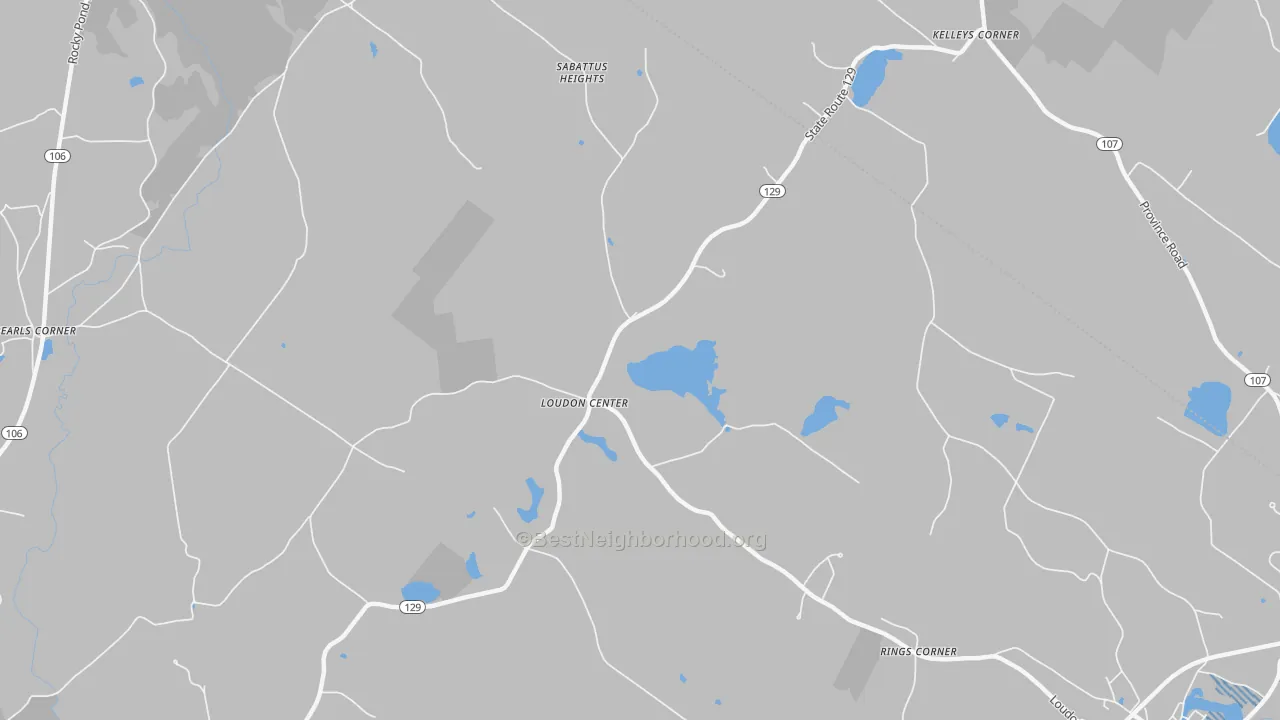 Transit Grade map of Loudon Center, NH