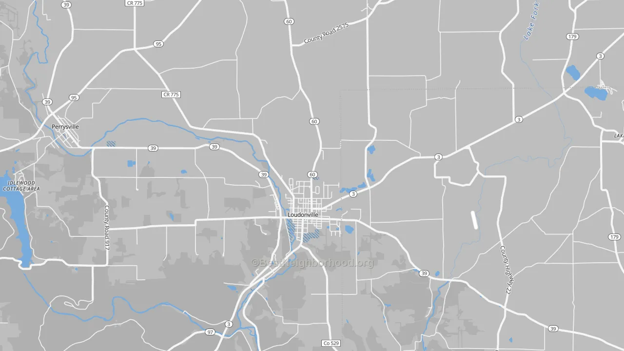 Transit Grade map of Loudonville, OH
