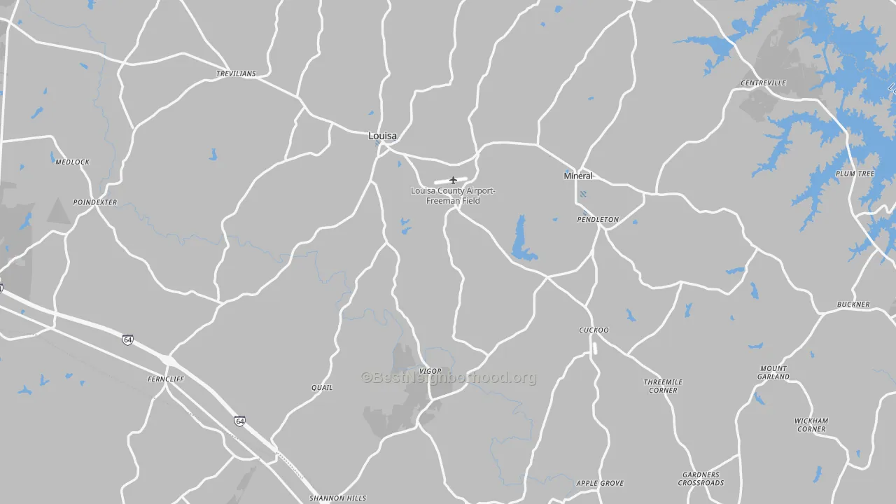 Transit Grade map of Louisa County, VA