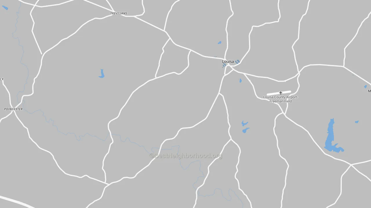 Transit Grade map of Louisa, VA