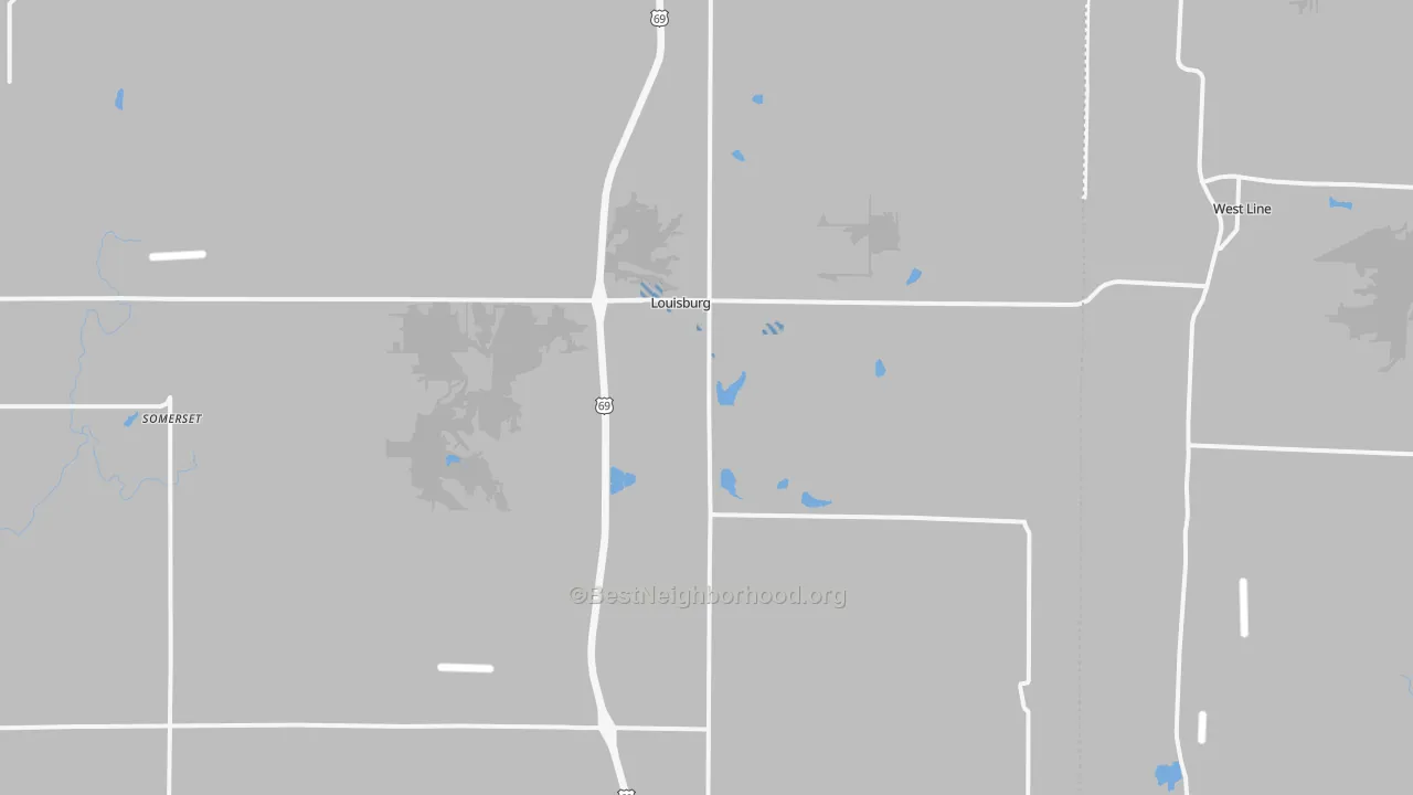 Transit Grade map of Louisburg, KS