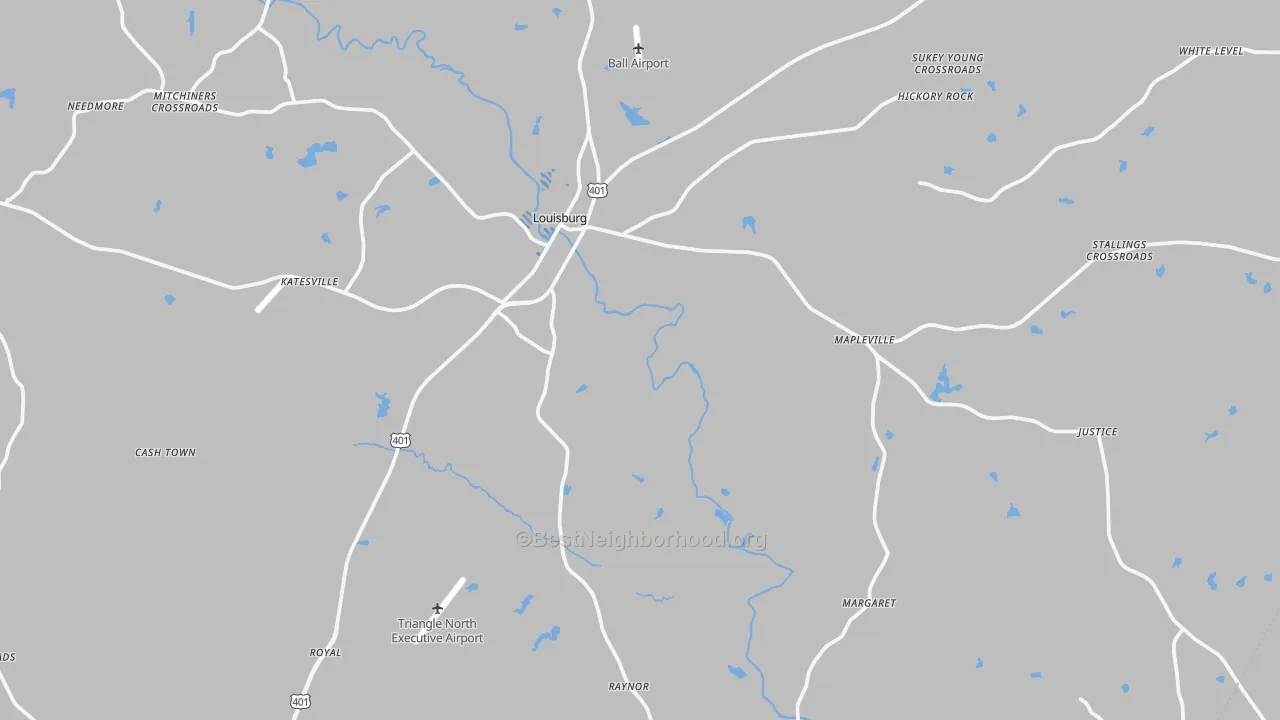 Transit Grade map of Louisburg, NC