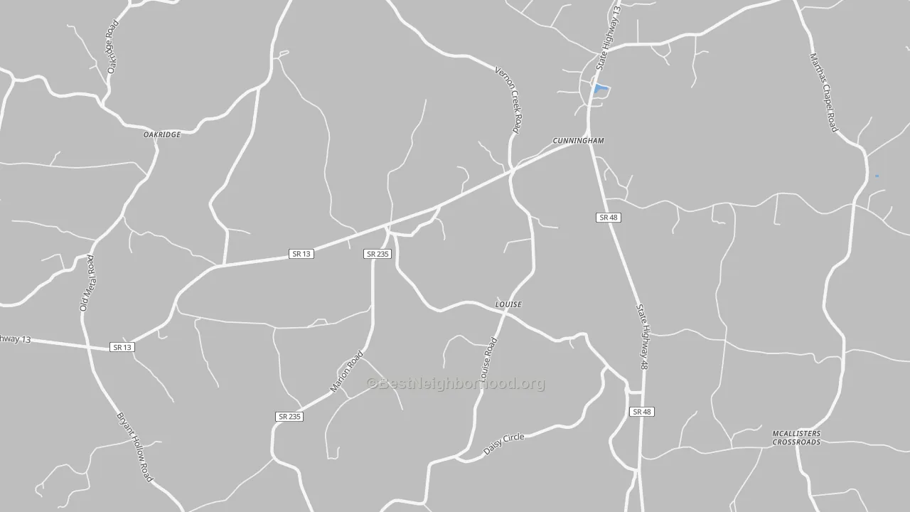Transit Grade map of Louise, TN