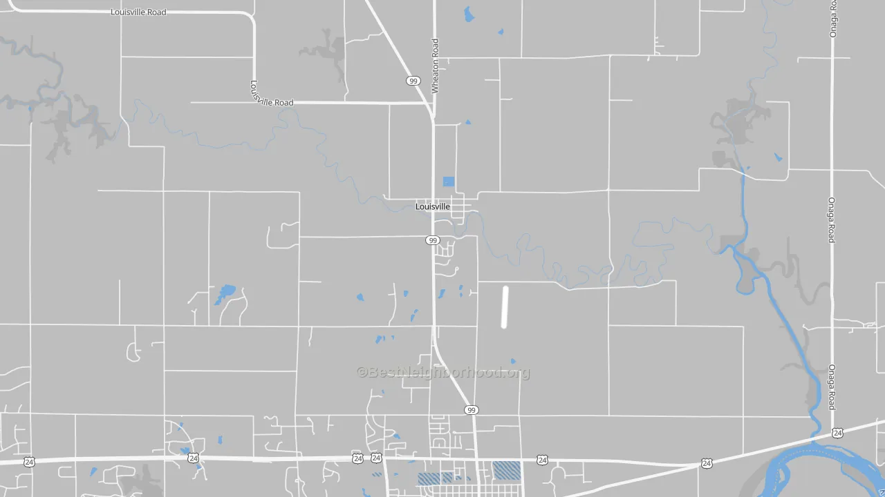 Transit Grade map of Louisville, KS