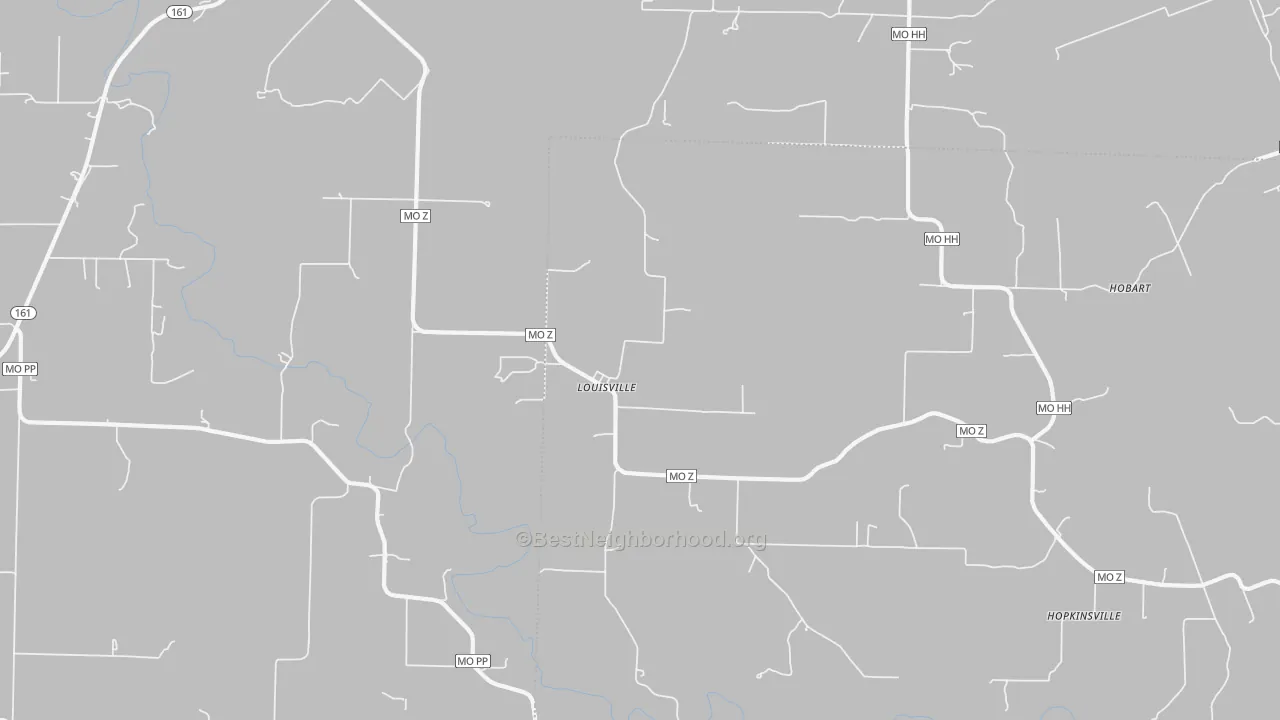 Transit Grade map of Louisville, MO