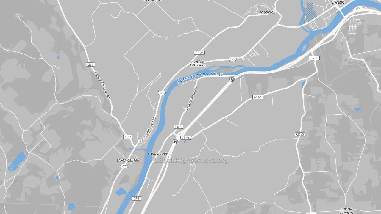 Transit Grade map of Lounsberry, NY