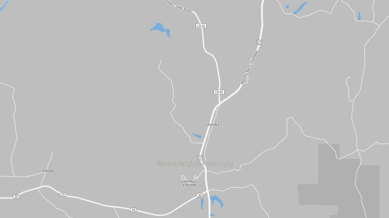 Transit Grade map of Louvale, GA