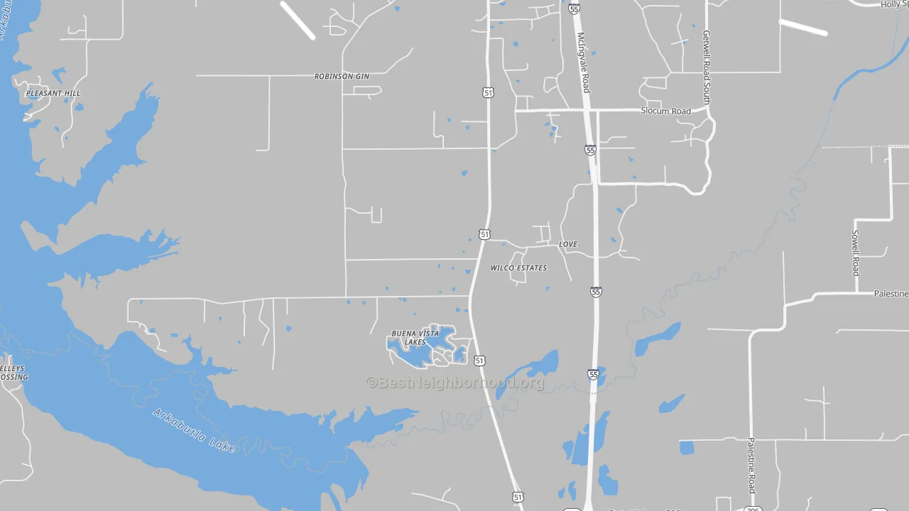 Transit Grade map of Love, MS