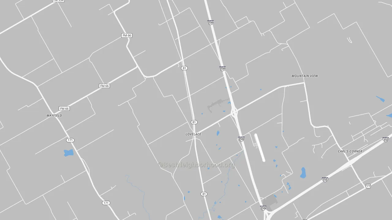 Transit Grade map of Lovelace, TX