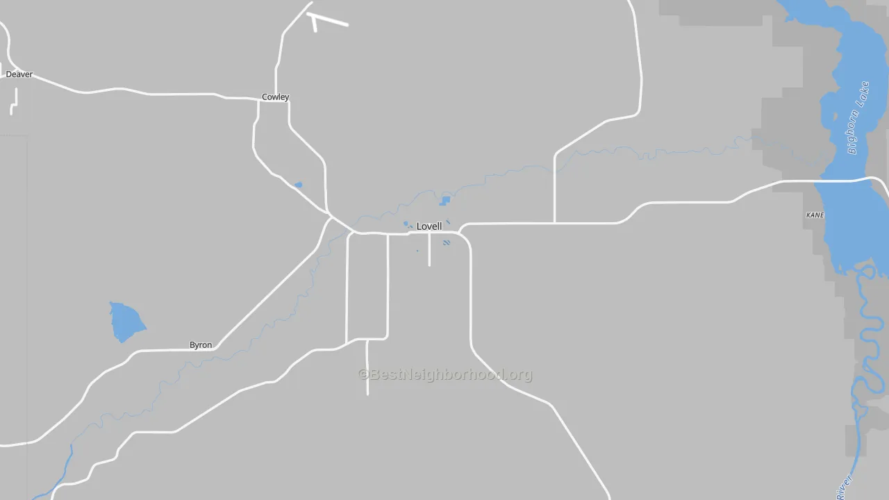 Transit Grade map of Lovell, WY