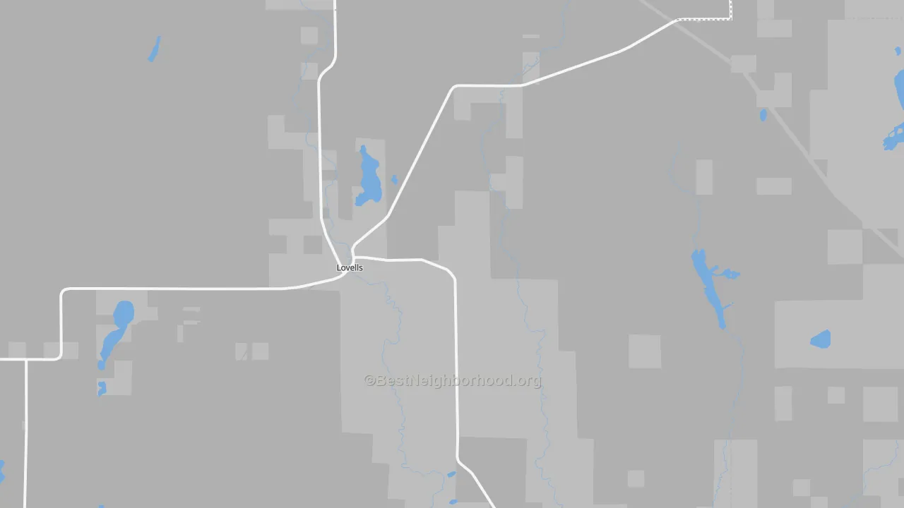 Transit Grade map of Lovells, MI