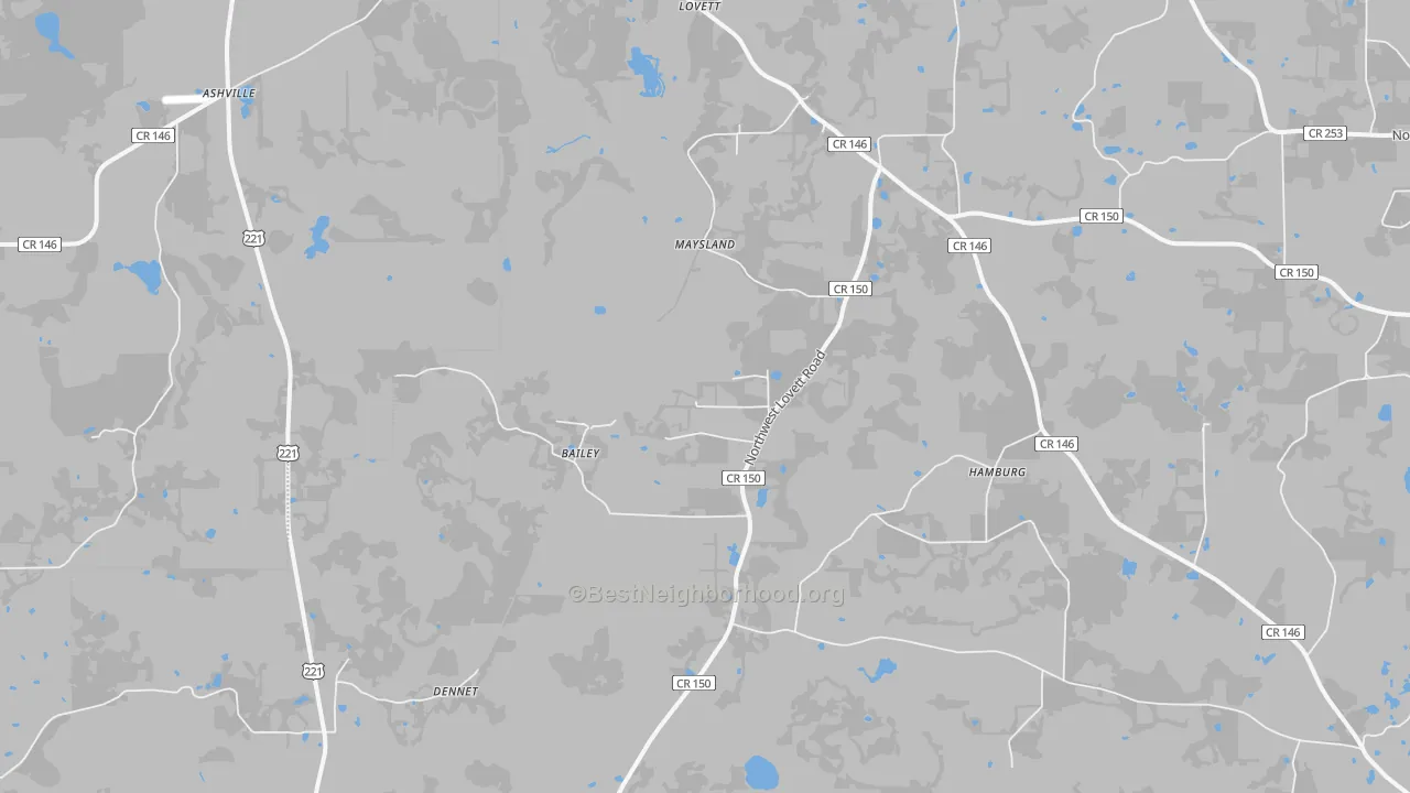 Transit Grade map of Lovett, FL