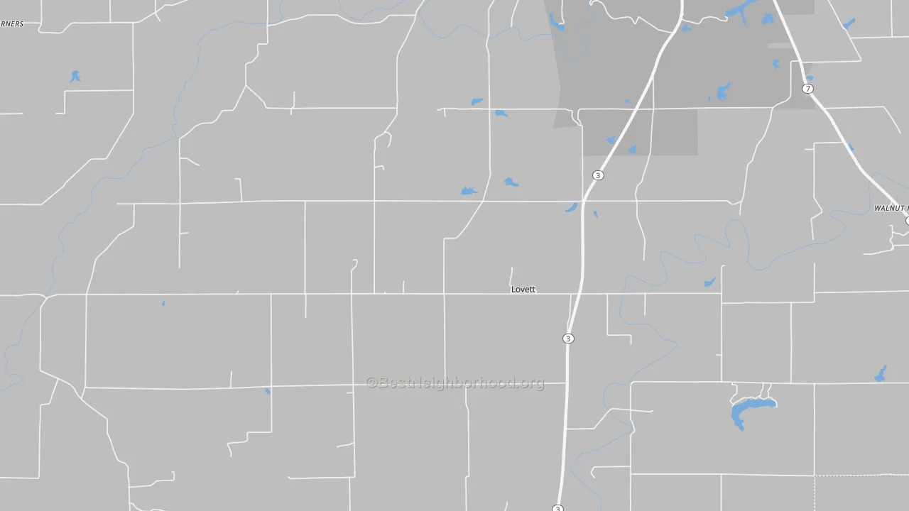 Transit Grade map of Lovett, IN