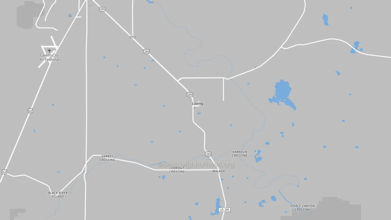 Transit Grade map of Loving, NM