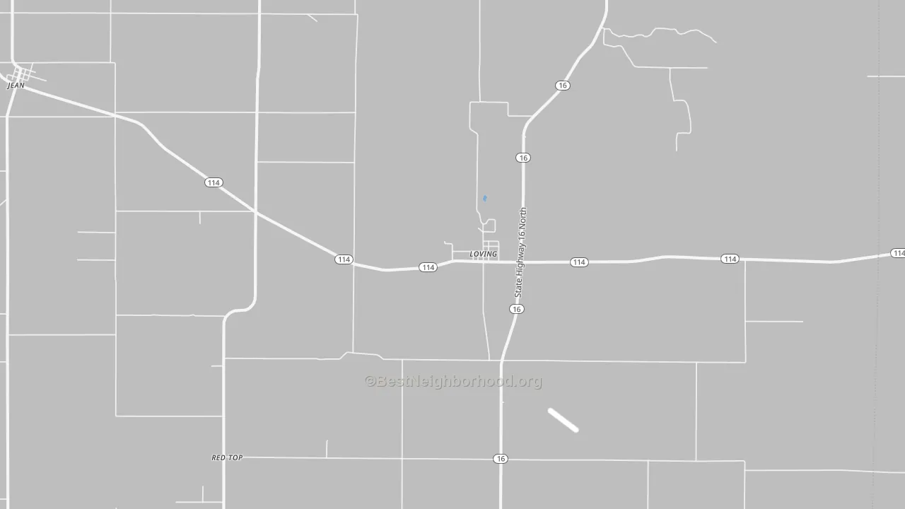 Transit Grade map of Loving, TX