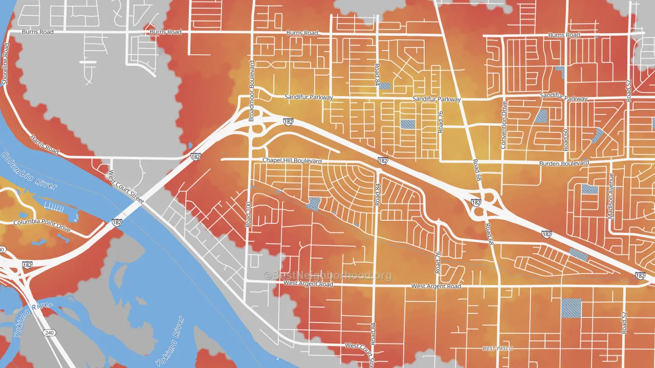 Transit Grade map of Lovisa Farms, Pasco, WA
