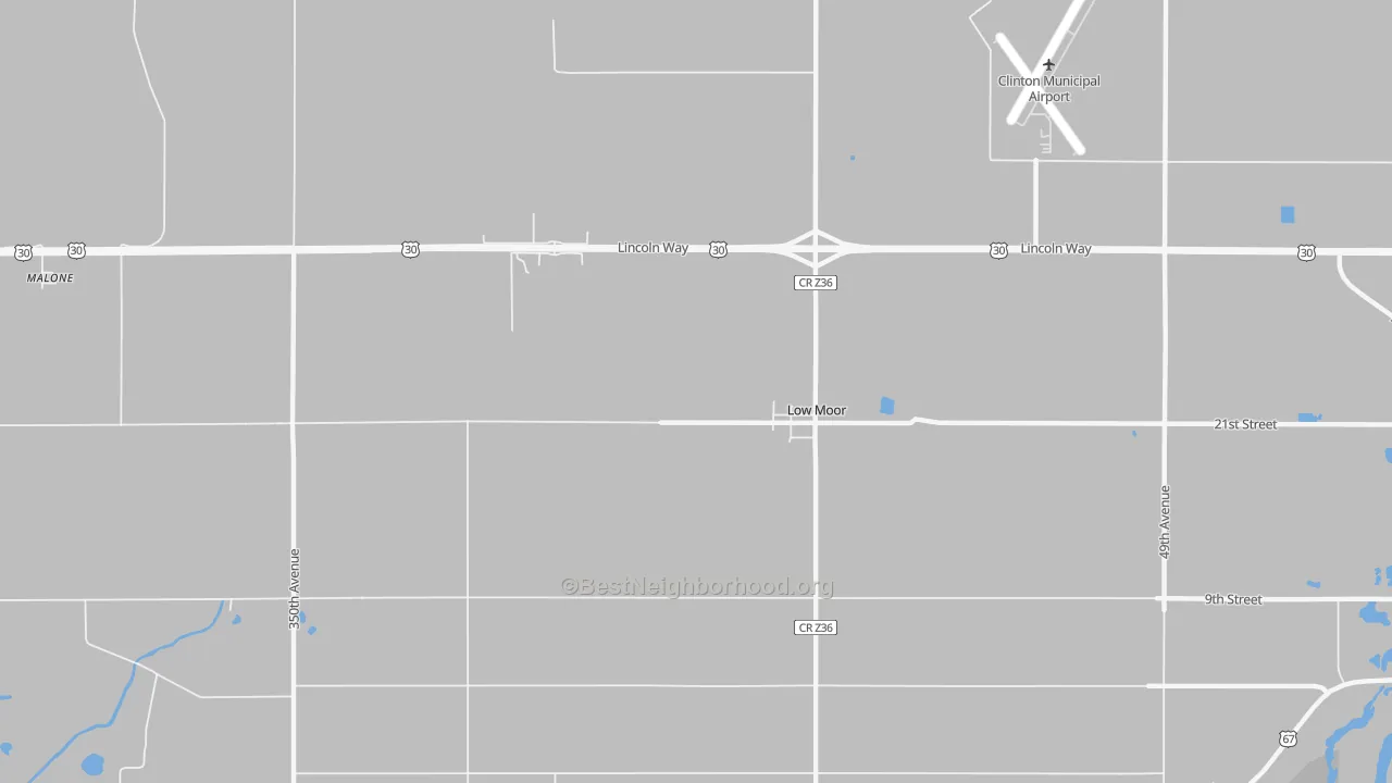 Transit Grade map of Low Moor, IA