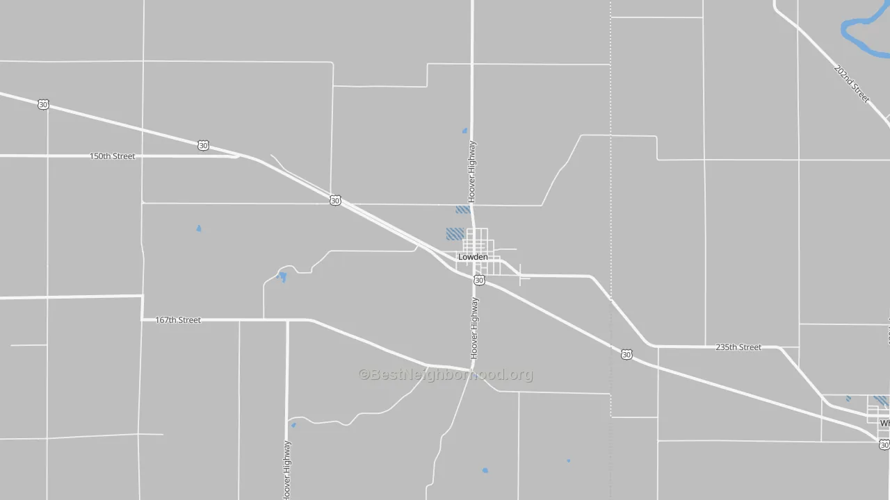 Transit Grade map of Lowden, IA