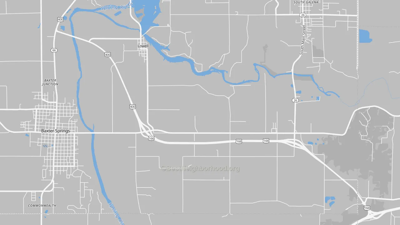 Transit Grade map of Lowell, KS