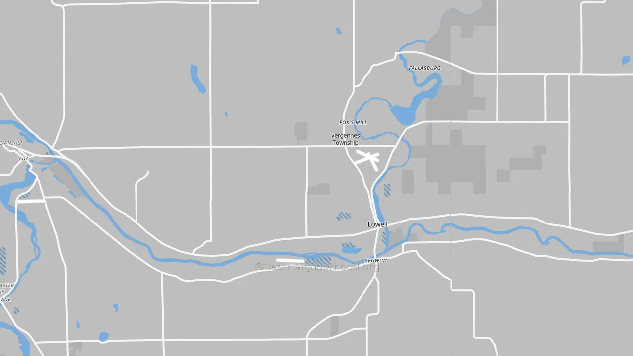 Transit Grade map of Lowell, MI