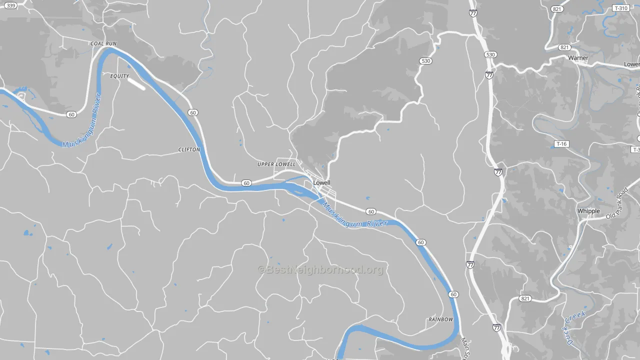 Transit Grade map of Lowell, OH