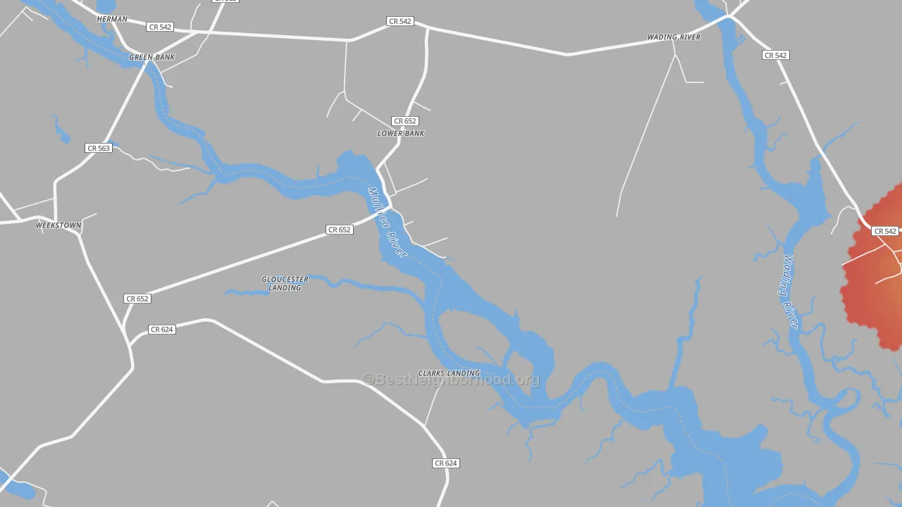 Transit Grade map of Lower Bank, NJ
