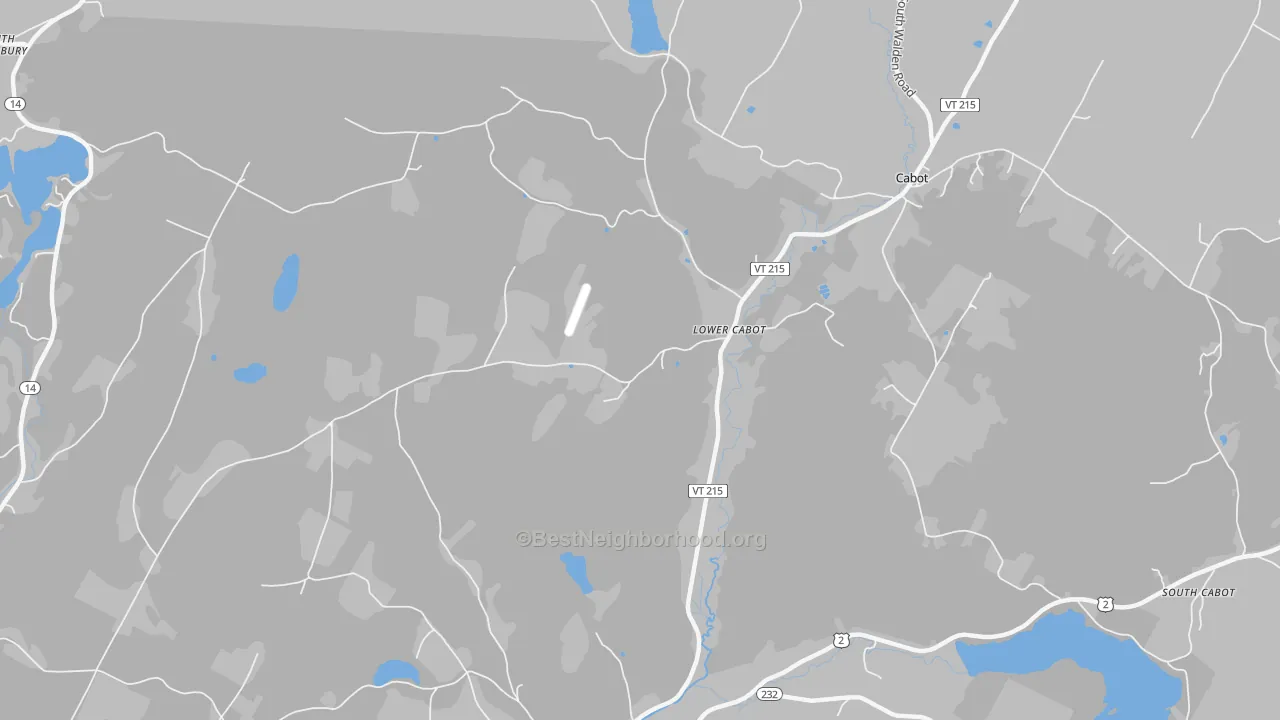 Transit Grade map of Lower Cabot, VT