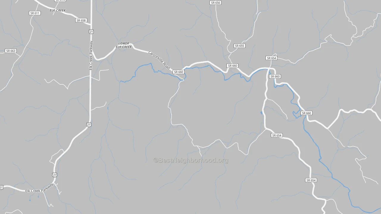 Transit Grade map of Lower Elk Creek, VA