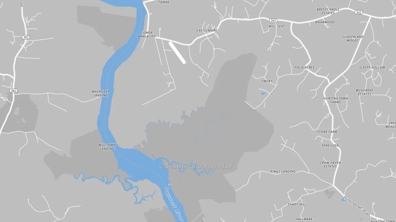 Transit Grade map of Lower Marlboro, MD