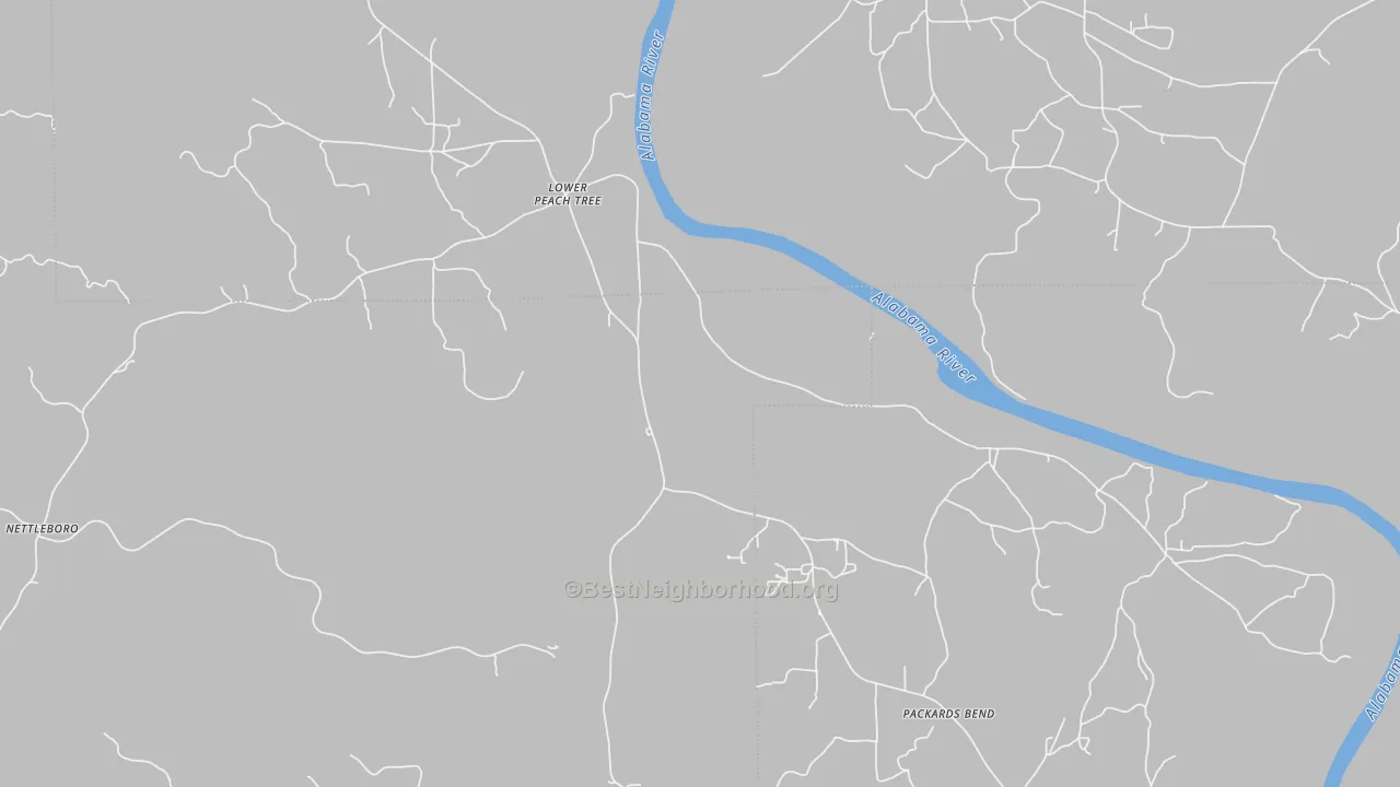 Transit Grade map of Lower Peach Tree, AL