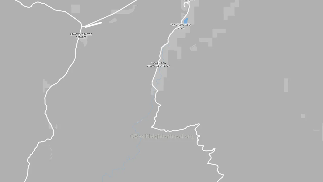 Transit Grade map of Lower San Francisco Plaza, NM