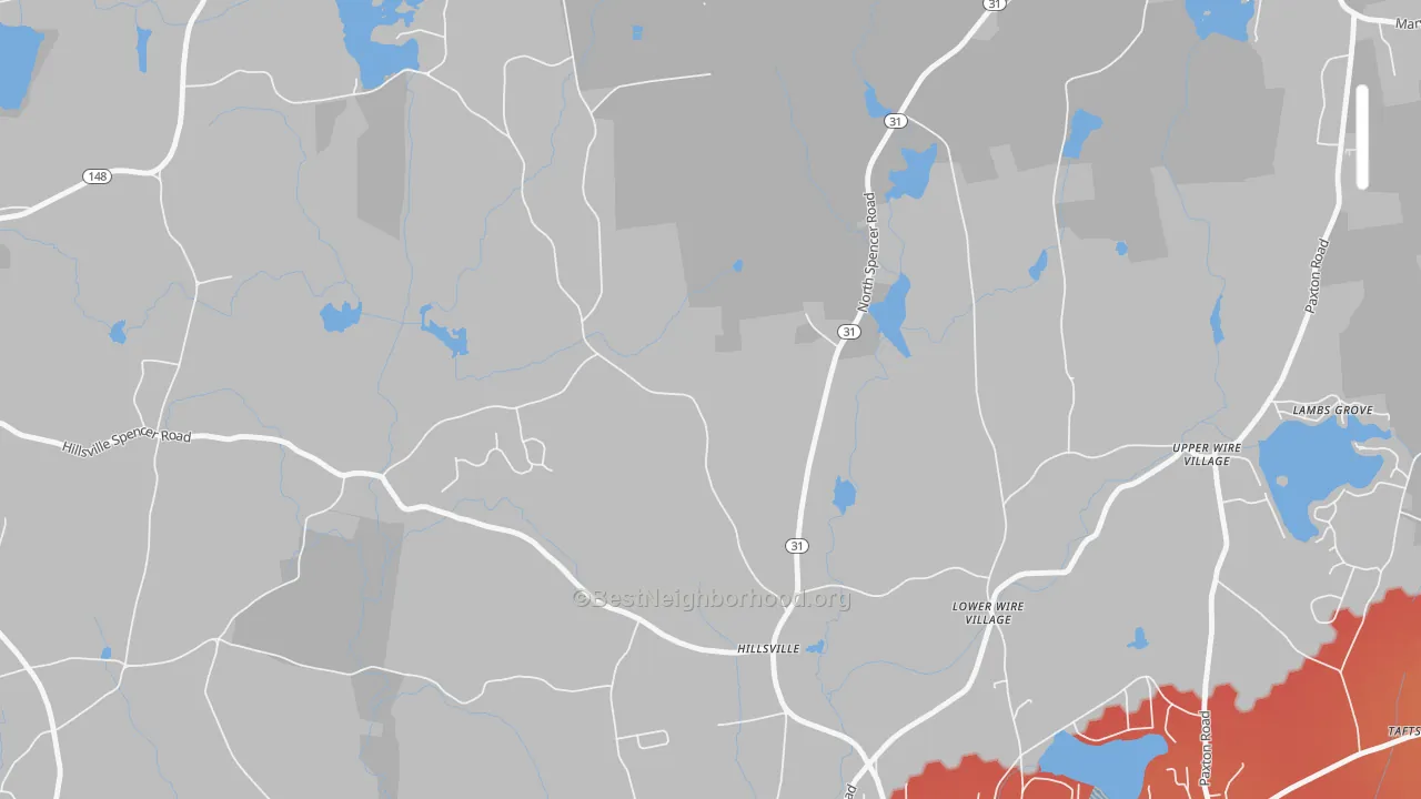 Transit Grade map of Lower Wire Village, MA