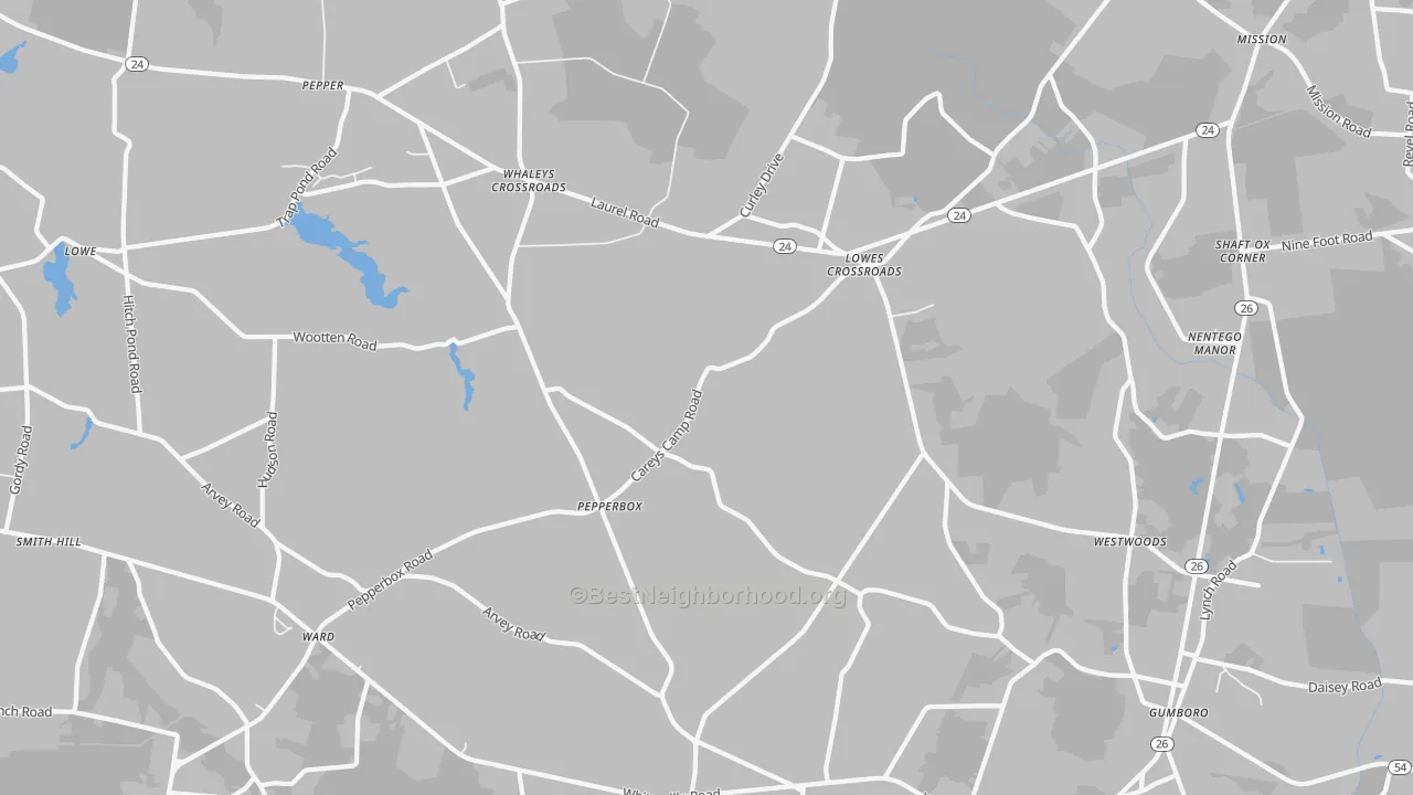 Transit Grade map of Lowes Crossroads, DE