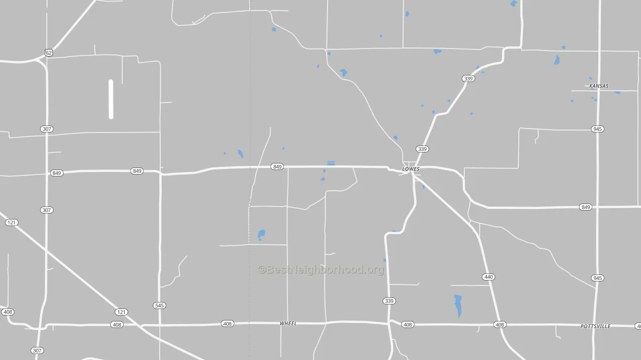 Transit Grade map of Lowes, KY