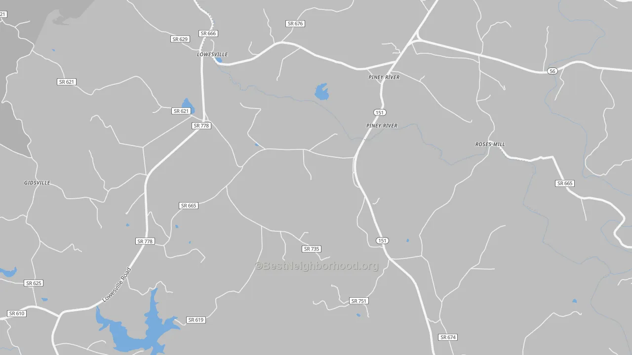 Transit Grade map of Lowesville, VA