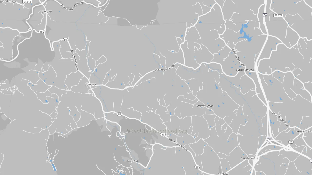 Transit Grade map of Lowgap, NC