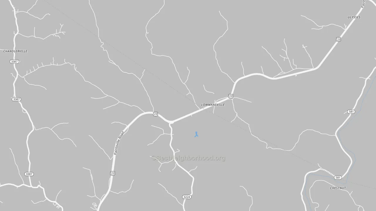 Transit Grade map of Lowmansville, KY