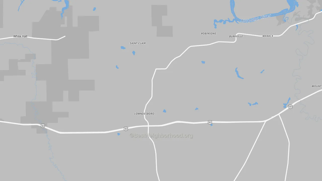 Transit Grade map of Lowndesboro, AL