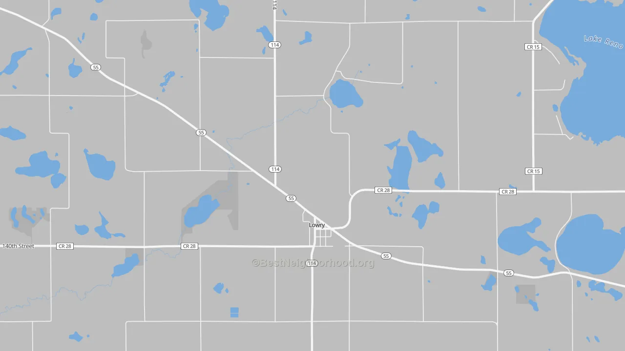 Transit Grade map of Lowry, MN
