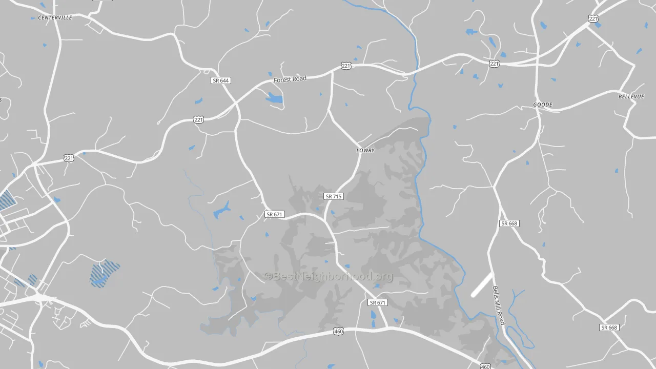 Transit Grade map of Lowry, VA